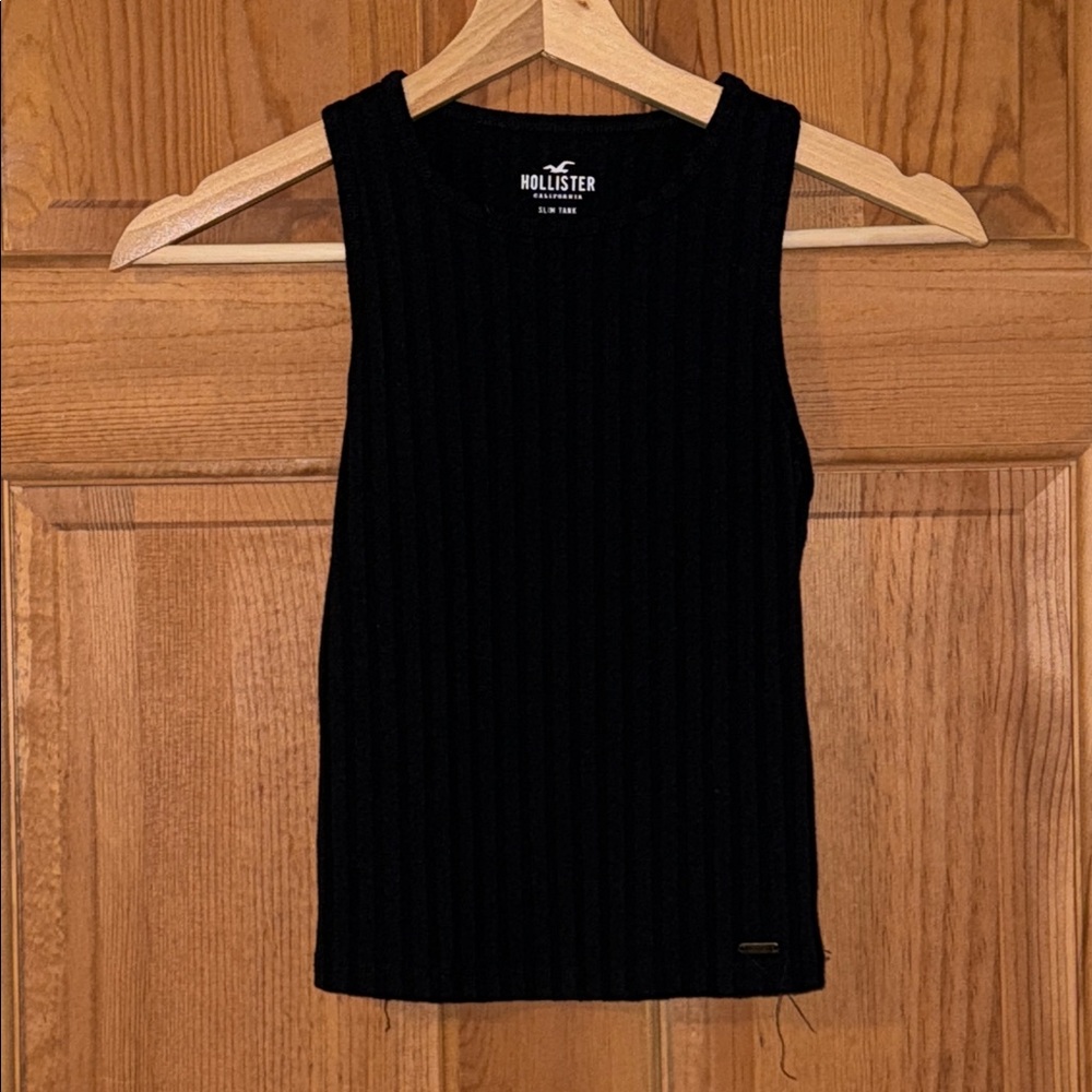 Hollister Size Extra Small XS Women's Teen Girl Classic Black Ribbed Tank Top